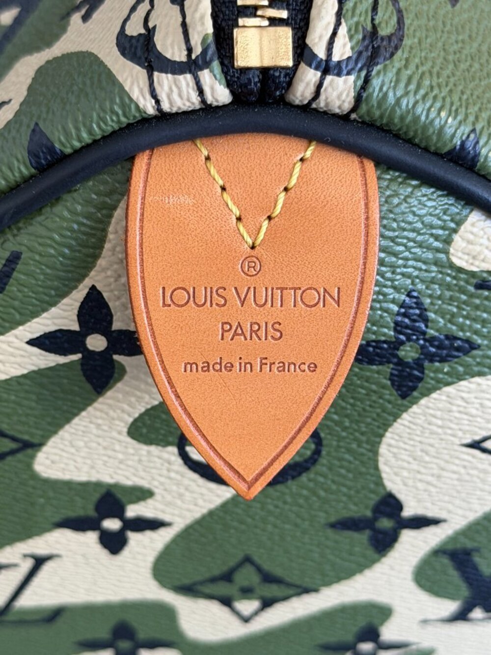 Louis Vuitton Takashi Murakami Green Camouflage Monogram Speedy 35 - Picture 7 of 7